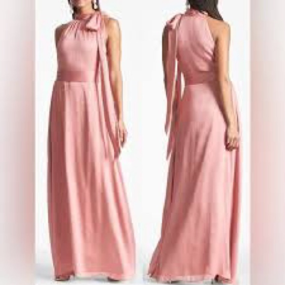 Sachin + Babi Blush Pink Halter Maxi Dress